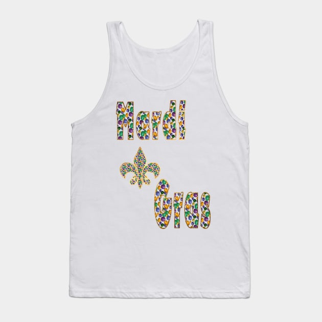 Mardi Gras Beads Tank Top by RoxanneG